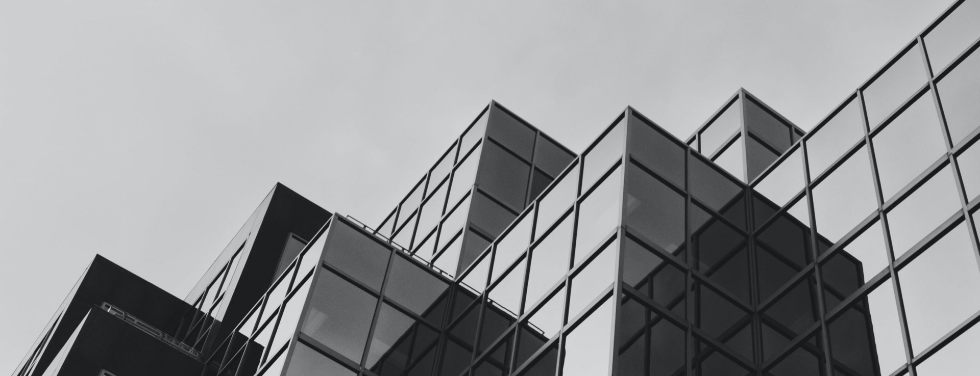 Modern glass building facade